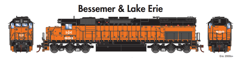 PREORDER Athearn ATH86881 HO SD45T-2 Locomotive, Bessamer & Lake Erie