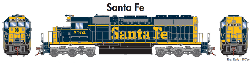 Athearn ATH87225 HO SD40, Santa Fe