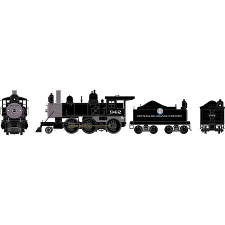 PREORDER Athearn ATH87313 HO RTR Old Time 2-6-0 Mogul w/DCC &Sound,D&RGW