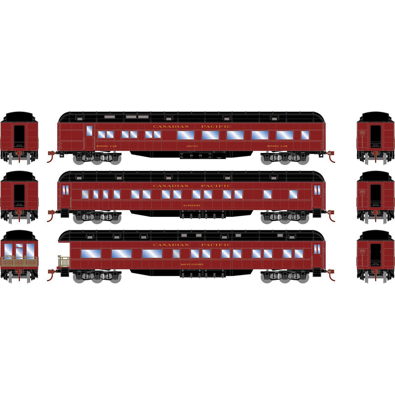 PREORDER Athearn ATH88231 HO Heavyweight Diner / Coach / Observation, CPR