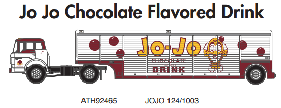 PREORDER Athearn ATH92465 HO Ford C with Beverage Trailer, Jo-Jo Chocolate Drink