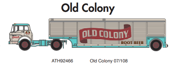 PREORDER Athearn ATH92466 HO Ford C with Beverage Trailer, Old Colony