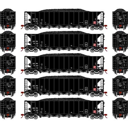 PREORDER Athearn ATH98649 HO RTR 5-Bay Rapid Discharge Hopper, GGPX