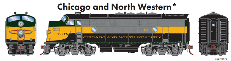 PREORDER Athearn Genesis ATHG19669 HO F3A w/DCC & Sound, C&NW