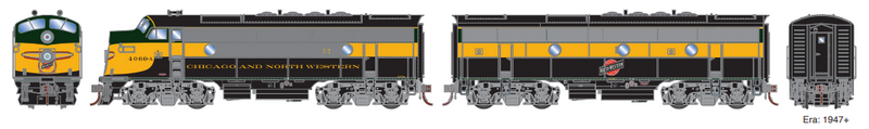 PREORDER Athearn Genesis ATHG19571 HO F3A/F3B Set, C&NW #4066-A/#4066-B