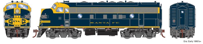 PREORDER Athearn Genesis ATHG19673 HO F7A w/DCC & Sound, ATSF