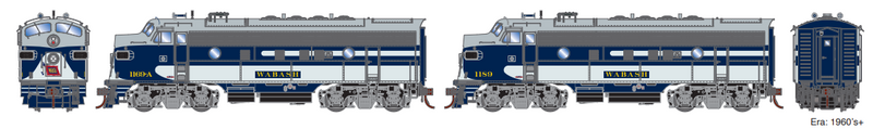 PREORDER Athearn Genesis ATHG19591 HO F7A/F7A Set, WAB #1169-A/#1189