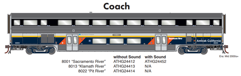 PREORDER Athearn Genesis ATHG24414 HO M-K California Coach w/Lights, CDTX