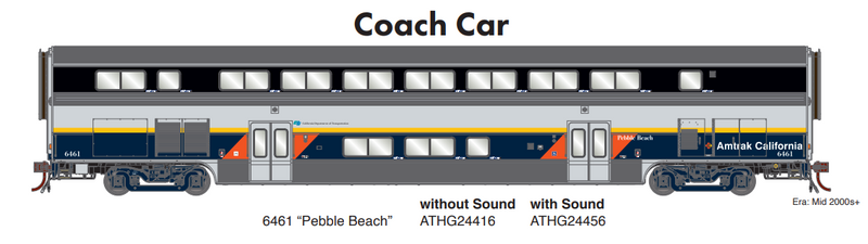 PREORDER Athearn Genesis ATHG24456 HO Amtrak Surfliner Coach w/Lights/Snd, CDTX