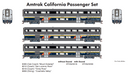 PREORDER Athearn Genesis ATHG24418 HO M-K California Cars w/Lights, CDTX (4)