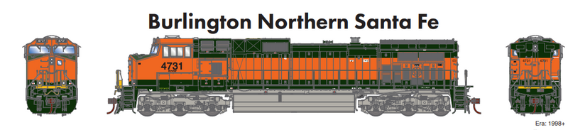 PREORDER Athearn Genesis ATHG31667 HO Dash 9-44CW w/DCC & Sound, BNSF