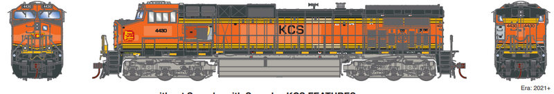 Athearn Genesis ATHG31671 HO Dash 9-44CW w/DCC & Sound, KCS