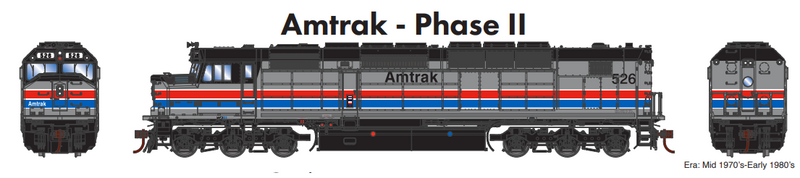 PREORDER Athearn Genesis ATHG64220 HO SDP40F w/DCC & Sound, Amtrak/Phase II