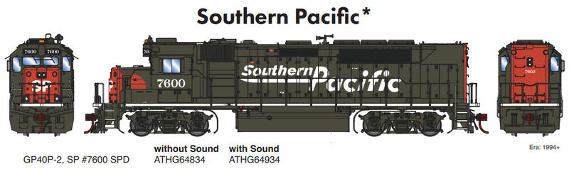 PREORDER Athearn Genesis ATHG64834 HO GP40P-2, SP/Speed Letter