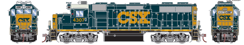 PREORDER Athearn Genesis ATHG66350 HO GP39-2 w/DCC & Sound, CSX/YN3