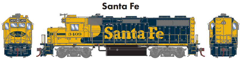 PREORDER Athearn Genesis ATHG66352 HO GP39-2u w/DCC & Sound, ATSF