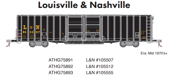 Athearn Genesis ATHG75891 HO 60' PS Auto Box, L&N