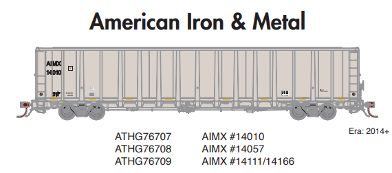 PREORDER Athearn Genesis ATHG76707 HO NSC 6400 Gondola, AIMX