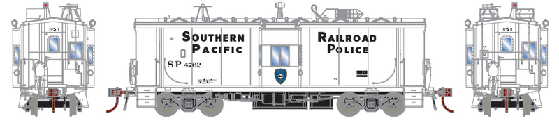 Athearn Genesis ATHG78397 HO Bay Window Caboose/Lights/Sound,SP/Police