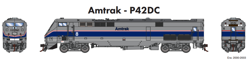 Athearn Genesis ATHG81334 HO P42DC w/DCC & Sound, Amtrak/Phase IV