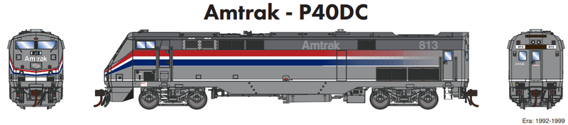 Athearn Genesis ATHG82282 HO P40DC, Amtrak/Phase III