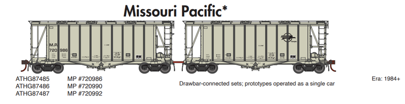 PREORDER Athearn Genesis ATHG87487 HO GATC 2600 Airslide Hopper,MP/Drawbar