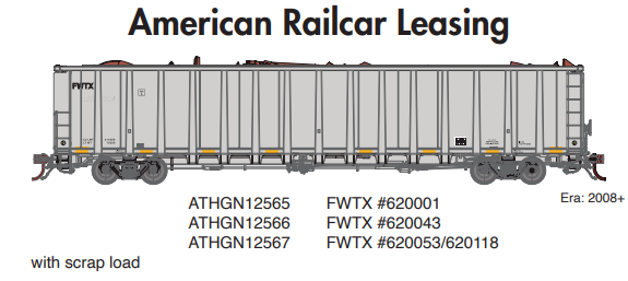 PREORDER Athearn Genesis ATHGN12565 N NSC 6400 Gondola w/Load, FWTX