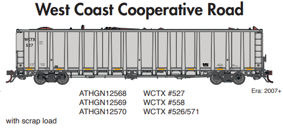 PREORDER Athearn Genesis ATHGN12568 N NSC 6400 Gondola w/Load, WCTX