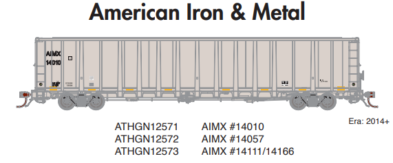 PREORDER Athearn Genesis ATHGN12571 N NSC 6400 Gondola w/Load, AIMX