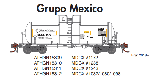 Athearn Genesis ATHGN15311 N 13,600-Gallon Acid Tank, MDCX