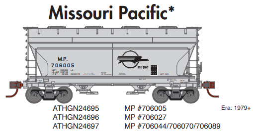 PREORDER Athearn Genesis ATHGN24696 N ACF 2970 Covered Hopper, MP