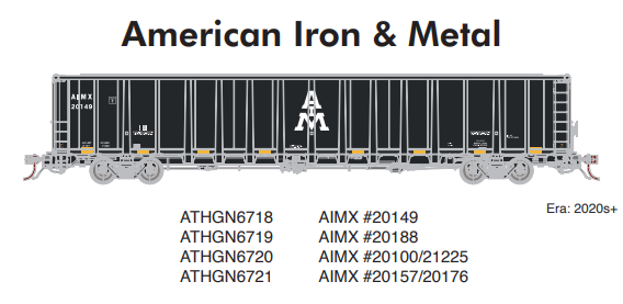 PREORDER Athearn Genesis ATHGN6718 N NSC 6000 Gondola w/Load, AIMX