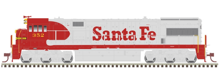 Atlas 10003701 U28CG, DCC W/Sound, Santa Fe (As Delivered)