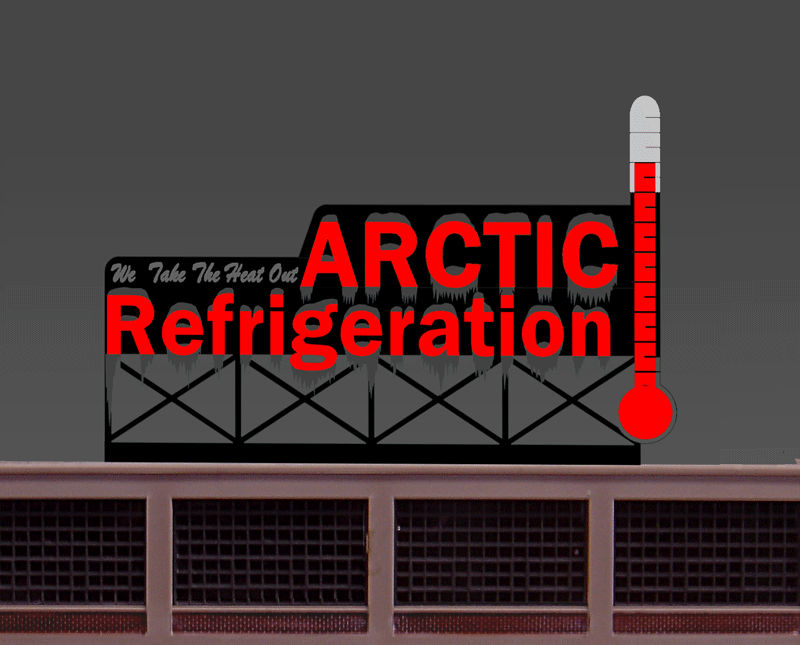 Miller Engineering Animation 9582 Arctic Refrigeration Animated Billboard, N Scale