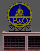 Miller Engineering Animation 442702, Small. B&O Billboard, HO, N Scale
