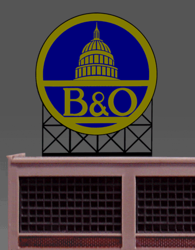 Miller Engineering Animation 882701, B&O Billboard, O/HO Scale