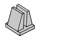 Plastruct 95415 Column Base Mounts pkg(5) -- Fits