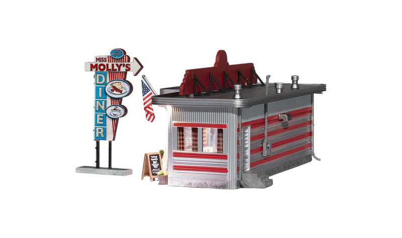 Woodland Scenics BR5066 Miss Molly's Diner, HO Scale