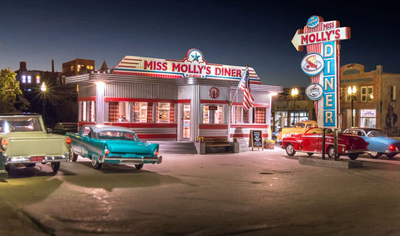 Woodland Scenics BR5066 Miss Molly's Diner, HO Scale