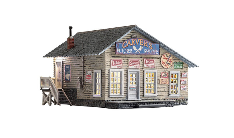 Woodland Scenics BR5068 Carver's Butcher Shoppe, HO Scale