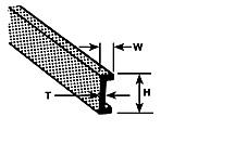 Plastruct 90041 ABS Channels -- 1/16 x 10" .2 x 25.4cm pkg(10), All Scales