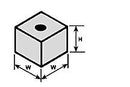 Plastruct 95403 Column Blocks pkg(5) -- Fits 1/2", All Scales