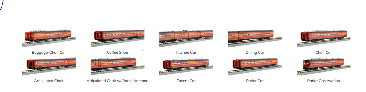 Kato USA 106-063 Morning Daylight Streamlined 10-Car Set - Ready to Ru