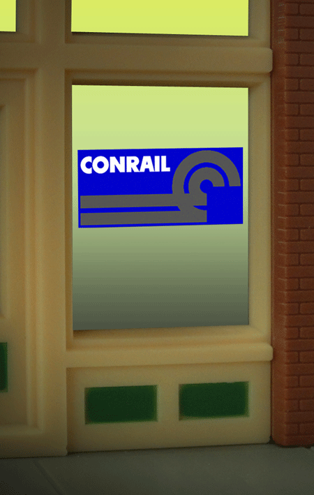 Miller Engineering Animation 9105 Conrail window sign, HO/O scale