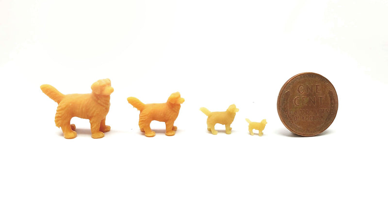 All Scale Miniatures 870962 Dog (Assorted Colors) 5pack, HO