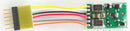 Train Control Systems TCS1397 EUN651P-30 DCC 2-Function Decoder - Control Only -- w/30mm Harness & NEM 6-Pin Plug .797 x .614 x .185", N Scale