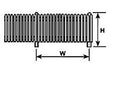 Plastruct 90461 Picket Fence - Vertical Rails 30", O Scale