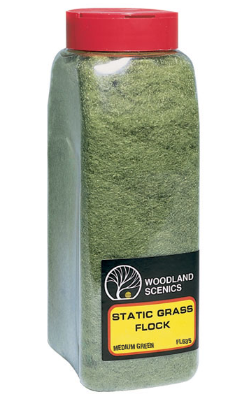 Woodland Scenics FL635 Static Grass Medium Green Shak