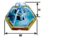 Plastruct 94734 Fountain -- Hexagon 1", O Scale