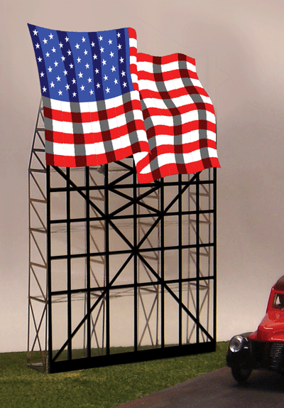 Miller Engineering Animation 4071 AMERICAN FLAG, LG